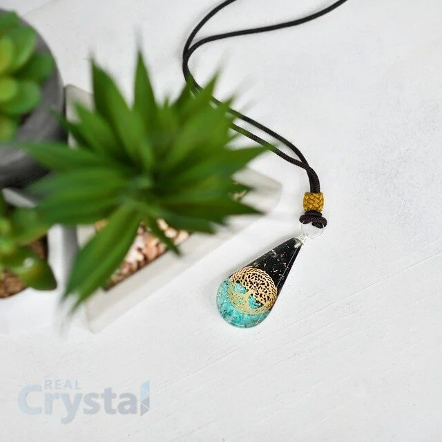 Black Tourmaline Orgonite Necklace