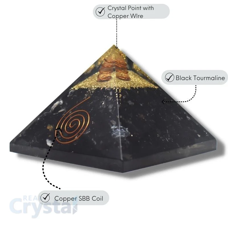 Black Tourmaline Orgone Pyramid