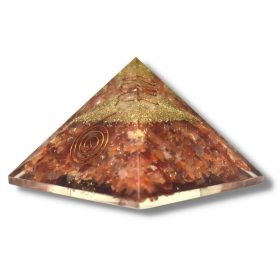 Buy online Red Carnelian Orgonite Pyramid - Real Crystal