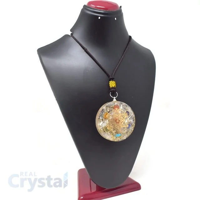 Selenite orgone orgonite pendant necklace