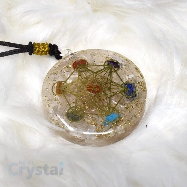 Selenite orgone orgonite pendant necklace