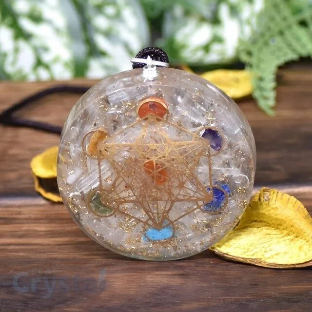 Selenite orgone orgonite pendant necklace