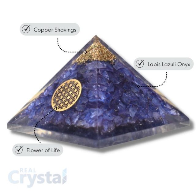 Indigo Onyx Orgone Pyramid
