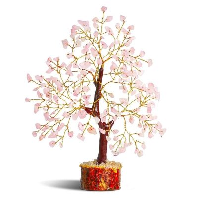 Buy online Rose Quartz Gemstone Crystal Tree - Real Crystal